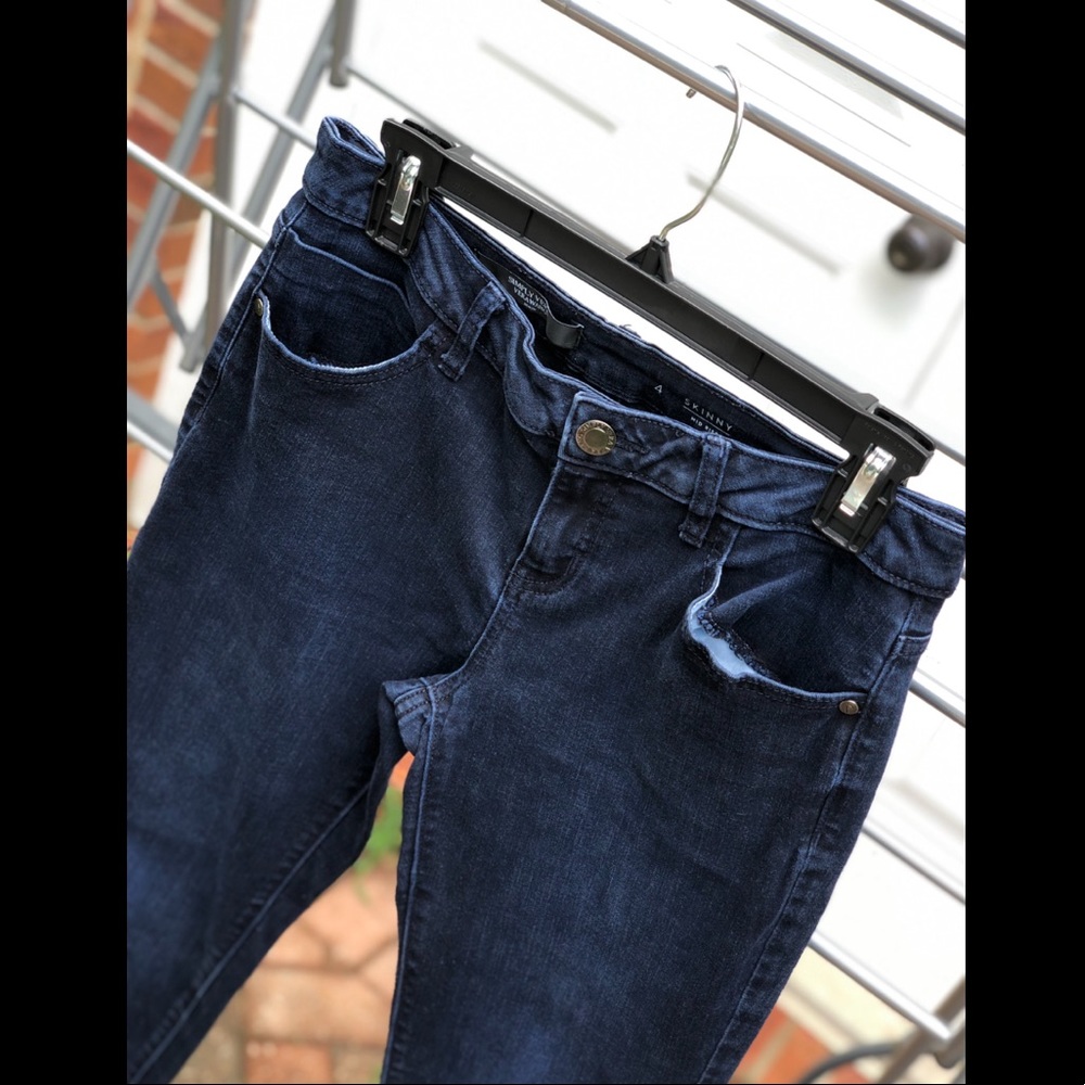 Simply Vera Wang Mid Rise Skinny Jeans Dark Wash